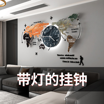 Modern simple atmospheric clock wall clock living room home fashion light luxury silent clock wall art creative decoration