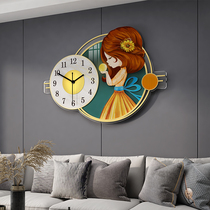 Living room table 2021 new creative clock wall clock home fashion light luxury clock modern simple art decoration