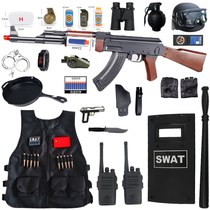  AK4 electric MP5 toy gun small SWAT boys equipment children eat chicken peace soft bullet full set of clothing simulation