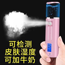 Nano hydration meter can measure skin handheld sprayer beauty instrument portable humidifying face steamer Charging cold and warm spray