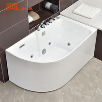 Wrigley triangle bathtub household Adult Small apartment tub acrylic free-standing massage small bathtub fan-shaped bubble