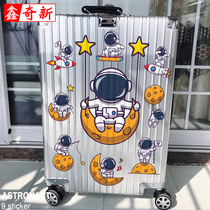 Cartoon space astronaut NASA suitcase sticker Waterproof tide brand suitcase trolley box wall decoration sticker art