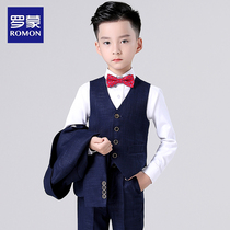 Luo Meng boy suit suit suit childrens dress piano costume 2021 New catwalk Korean daily flower dress