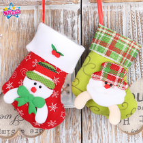 Christmas socks children candy bags cartoon ornaments kindergarten gift tree pendants Christmas Eve elk decoration