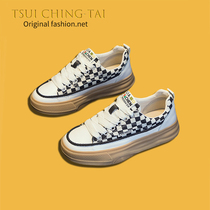 Tsui Ching-Tai ~ Original Breathable Sail Cloth Shoes Female Low Gang Color Casual Korean Version Flat Bottom Small White Shoes Woman
