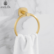 Bathroom towel ring free hole toilet slipper rack Wall-mounted towel hanging net red towel rack Light luxury wind Nordic