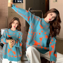 Pregnant women autumn clothes New out Fashion Net red sweater tide mother loose leisure pregnant women set Spring and Autumn two sets