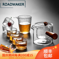 Rod Mico modern Japanese glass tea set set home simple transparent creative kung fu teapot tea cup set