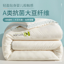 Class A Soybean Fiber Quilt Winter Quilt Thickened Spring Autumn Air Conditioning Quilt Warm Winter Silk Cotton Quilted By Core Autumn And Winter Double Single