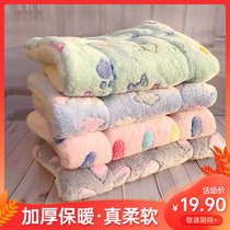 Dog winter cotton quilted by plush blanket pet puppy special quilt winter cushion double face sleep teddy gold wool