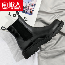 Antarctic Chelsea Martin boots men autumn leisure high-end locomotive Boots Black British style mid-help boots