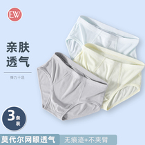 EW Boy Mesh breifs Comfortable Breathable Mesh Modal Children Summer Thin Panties Developmental Leggings