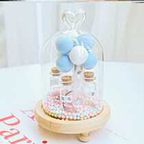 Decorative glass bottle Baby tooth box Save navel hair Newborn baby umbilical cord collection Storage bottle Full moon bottle