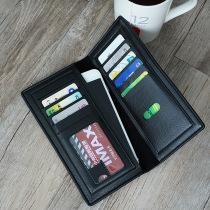 New wallet Mens Han version Long style Mens slim Soft Leather Clips Multi-Position Large-capacity Fashion Mens Handbags