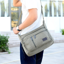 Casual Teen Cloth Bag Backpacker Pendulum Stall Collection Money Wallet Skew Satchel for mens inclined back outdoor summer business
