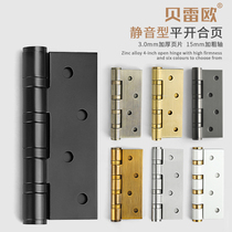 Bereo stainless steel flat opening hinge 4 inch household silent folding thick hinge bearing wooden door door hardware