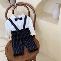 Baby one year old dress Birthday Party spring and autumn childrens suit suit suit boy suit Spring and Autumn style handsome