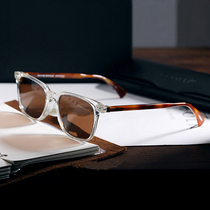 Retro Black Sunglasses Male Tide Square Transparent Plate Hawksbill Sunglasses Female Drive Worthy of Myopia Degree