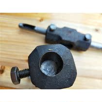 Handmade iron fungus species drilling hammer Basswood mushroom species drilling hammer black iron handmade