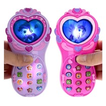 Simulation multi-function Mini Mobile Phone Girl Toy music projection children intelligent early education cartoon telephone set