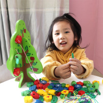 Infants and children thread beading intellectual brain building blocks toys 3 baby early education 1 A 2 and a half year old boys and girls