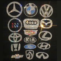 French lion figure diamonds are suitable for Mercedes-Benz Volkswagen Honda Toyota Hyundai Zida Kia car label modification decoration car sticker diamonds