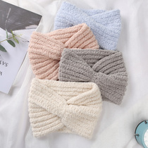 Ink brigade face wash hairband womens bag turban simple cute headdress hairband Net red hairband confinement hairband summer