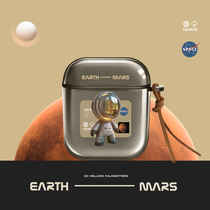 Orange Cat airpods pro Protective case creative astronaut Apple headset protective cover 1 2 generation personalized headset anti-drop protection soft shell 3 generation pro transparent black high-grade dirty ear case