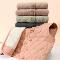 Childrens waistcoat girl baby thick gush warm close-fitting waistcoat outside wearing boy inside wearing cotton vest baby autumn and winter