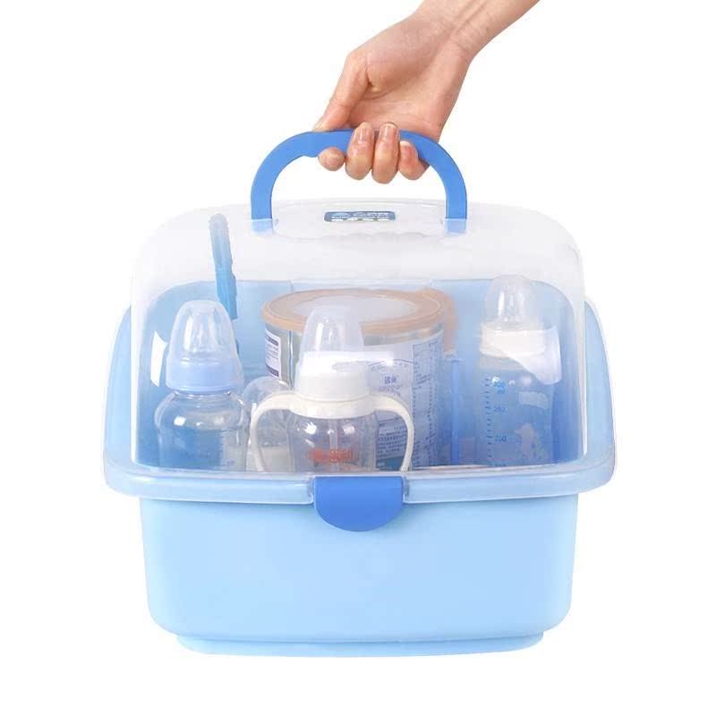 Storage clamshell bottle holder Baby supplies storage box dustproof tableware box New box Baby tableware hot selling