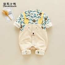 Baby one-piece clothes spring clothing suit 3-6-9 months male baby clothes spring braces spring and autumn out of khaclothes 2-5