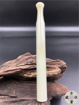 Qing Dynasty Laohetian Jade long cigarette holder pendant handlebar can be put cigarette ancient jade old Yuming pipe collection