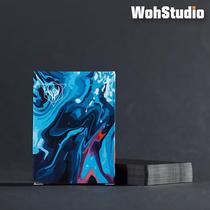 (WohStudio) plastic poker PVC waterproof non-slip card creative personality flower cut magic