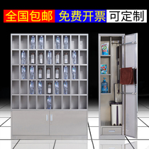 Stainless steel water cup cabinet factory workshop staff tea cup cabinet multi-grid storage cabinet cleaning sanitary tool cabinet cleaning cabinet