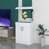 Solandi golden fish tank with cabinet integrated living room small and medium aquarium new vertical landscaping Landing home 80