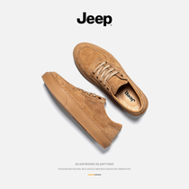 jeep jeep mens shoes 2021 new spring and autumn trend leather British leather shoes autumn mens wild casual shoes