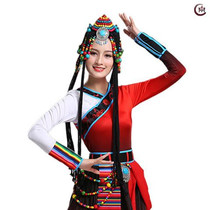 Tibetan headdress Female Tibetan weaving performance Tibetan dance costume Headdress female ethnic Tibetan jewelry personality decoration