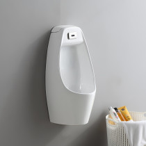 Integrated automatic induction urinal engineering ceramic men wall hanging vertical urinal deodorant kindergarten children