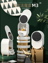 Mirror cosmetic mirror with storage box LED light rechargeable cosmetics storage box home desktop Net red storage box