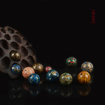 Seven alleys big lacquer beads single beads scattered beads Buddha beads snail 12 Chinese style gift DIY intangible cultural heritage pure handicraft