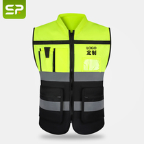 Leading reflective vest riding motorcycle safety clothing construction vest reflective clothing coat traffic Road Administration
