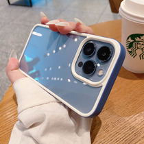 Yuanfeng Blue Shield iPhone13pro mobile phone case Apple 13promax New 13mini womens thirteen incense shell ins transparent Protective case net red creative ip Silicon