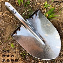 Steel shovel All-steel German thick manganese steel quenching shovel Digging shovel shovel Household agricultural construction site shovel head greening