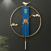 2021 new living room wall clock home dining room simple clock wall hanging fashion new Chinese style pure copper decorative clock