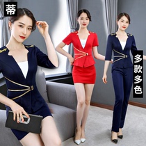 Foot massage Foot bath technician work clothes Front desk trousers Sexy temperament suit Night club bath massage outfit thin