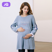 The Jing Kiri Gestational Woman Dress 2022 Spring New Necropolis Fashion Pure Cotton Spring Dress Blouse With Long Sleeves In The Long Sleeves