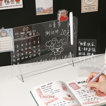 Transparent acrylic small whiteboard notes with memo ins Wind rewritable message board home childrens student dormitory office writing board schedule reminder board desktop ornaments mobile phone holder