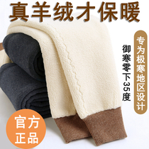 Ordos pure cashmere pants men plus velvet thickened lamb cashmere women high waist warm pants cotton pants winter wool pants