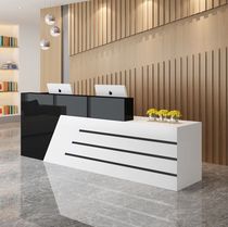 Company front desk custom paint cashier bar reception desk Welcome beauty salon White information desk counter table