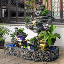 Large fish pond rockery running water fountain landscape fish tank living room indoor outdoor courtyard waterfall stacked water landscape ornaments
